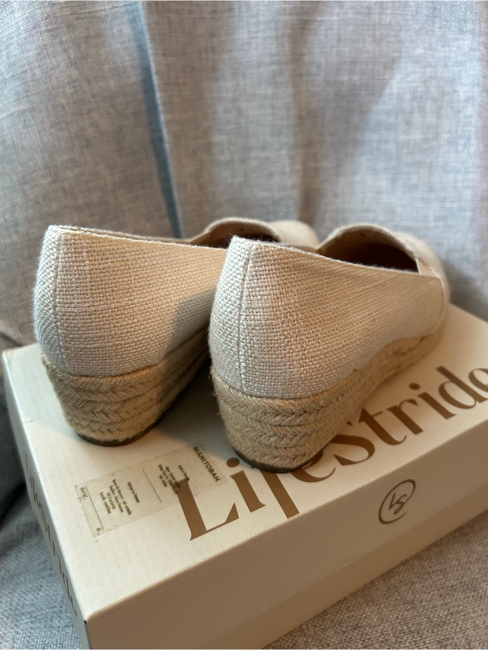 Life Stride Cream Espadrille Slip-On Flats - Picture 3 of 6